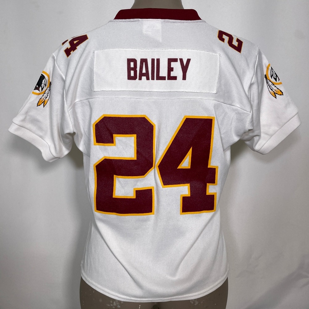 Champ Bailey #24 Washington Redskins NFL Reebok White Jersey Women's MEDIUM